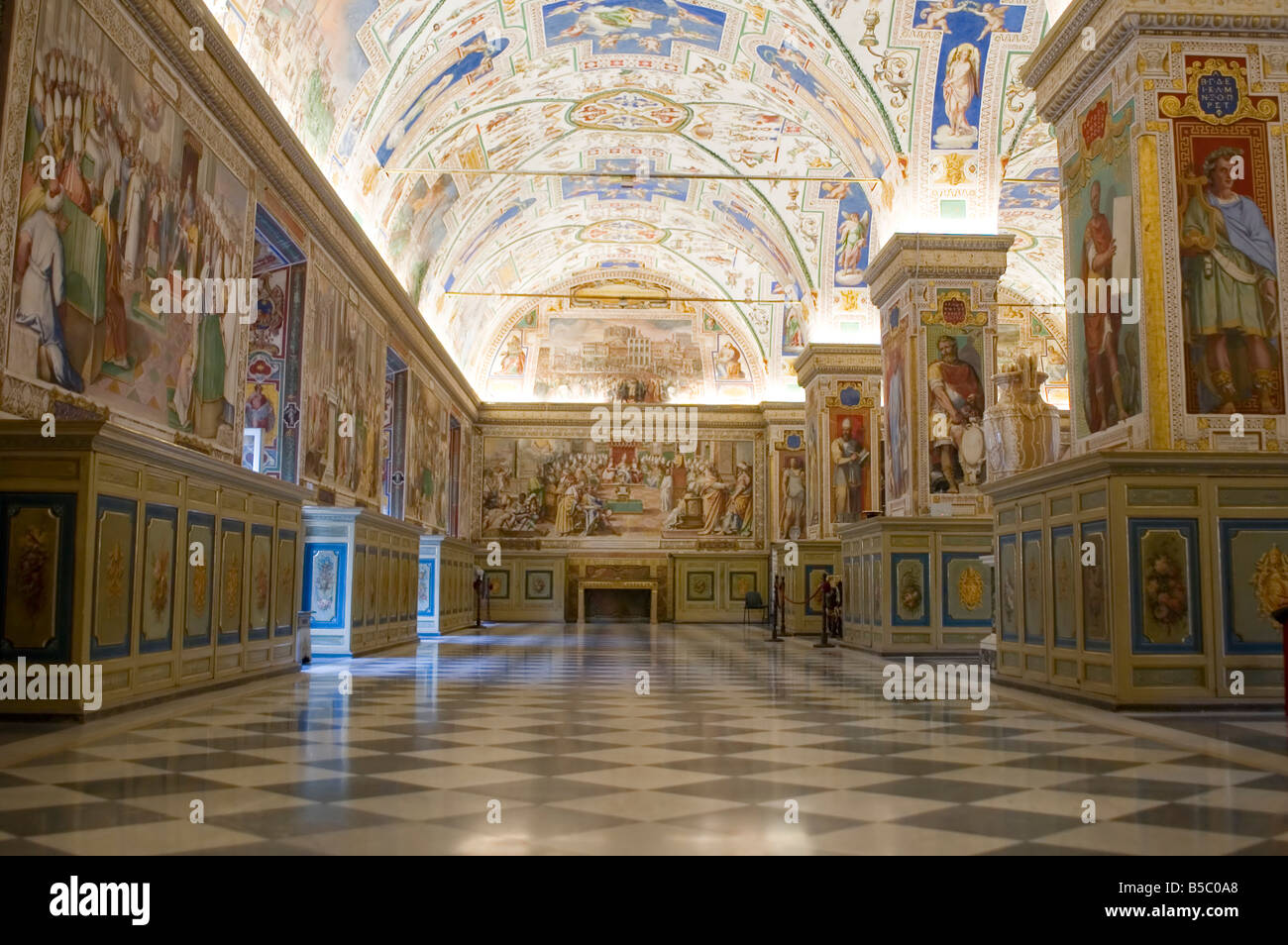 Italy Older Interior Vatican Museum in Rome Stock Photo