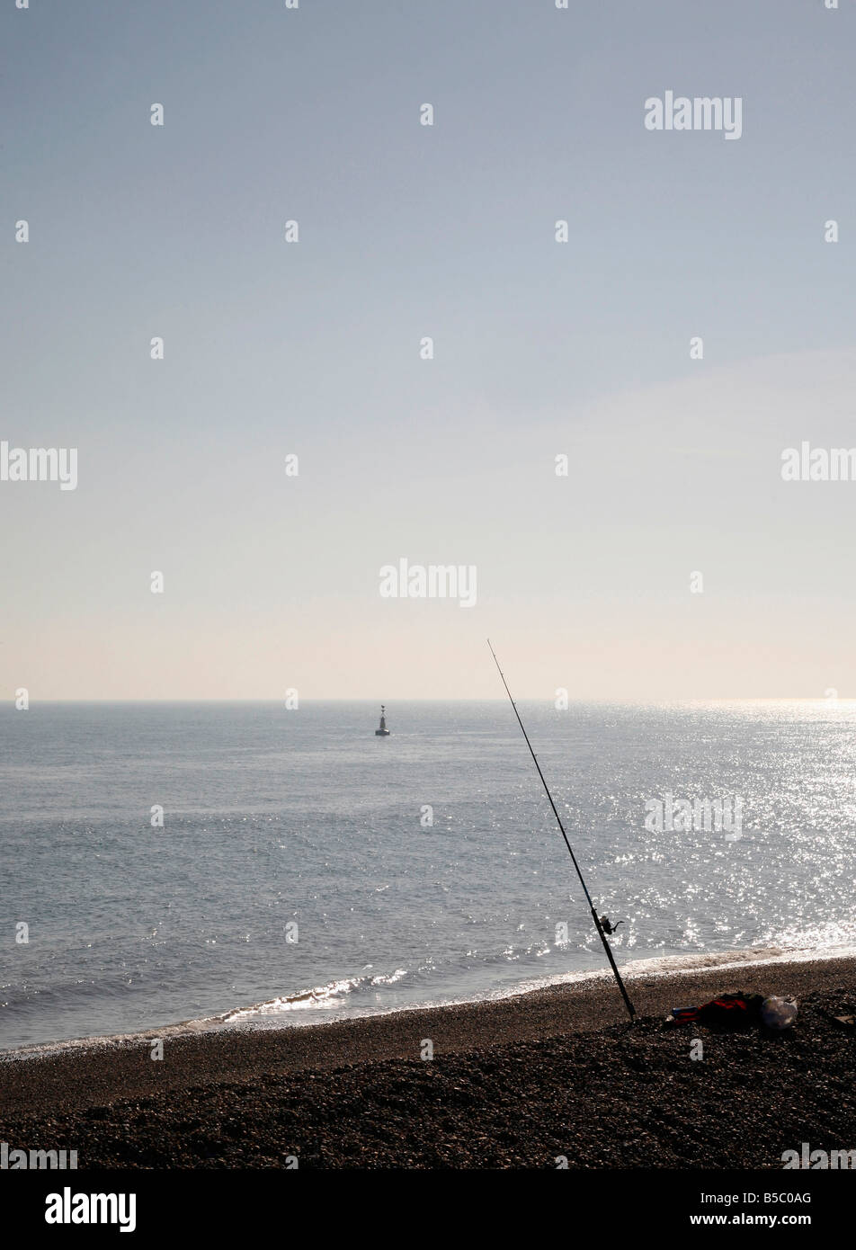 fishing on beach, Dungeness, Kent Stock Photo - Alamy