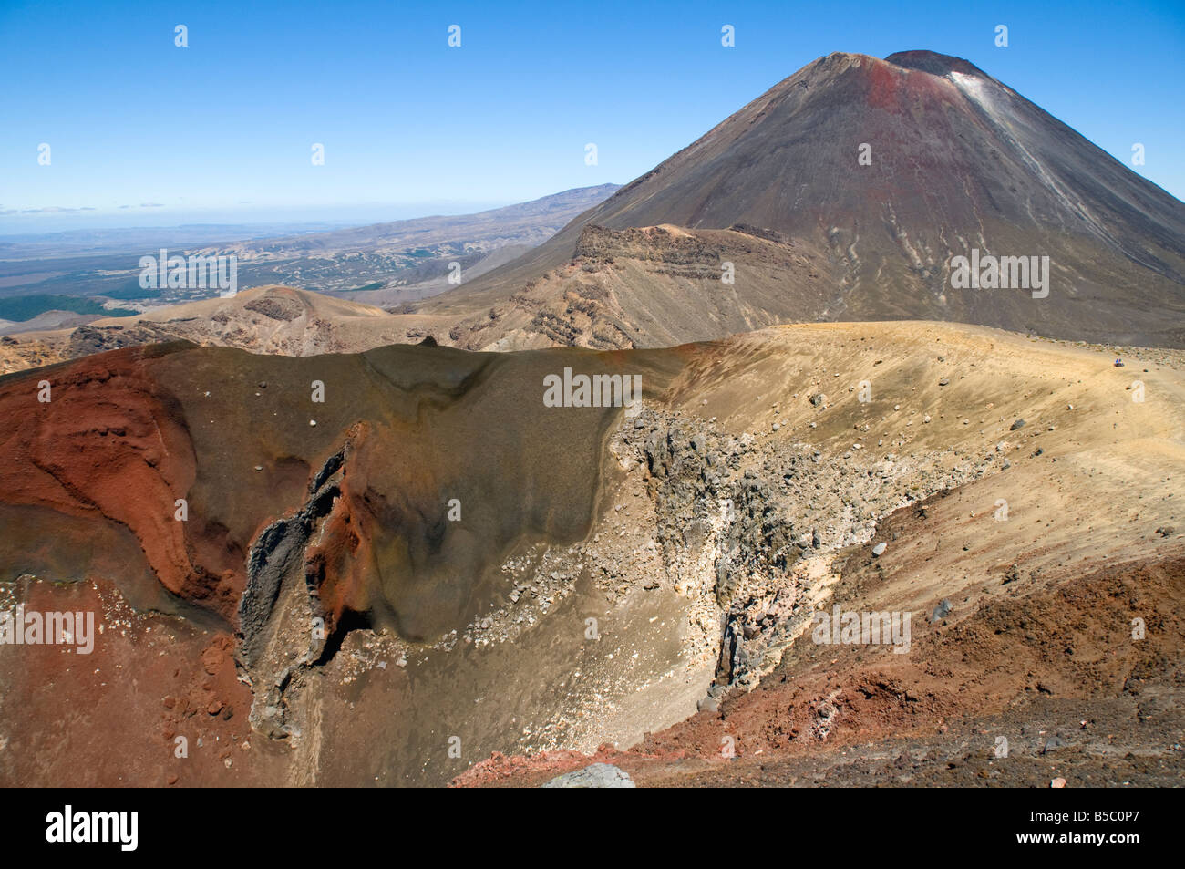 Mount Ngauruhoe from the Red Crater, Tongariro National Park, North Island, New Zealand Stock Photo