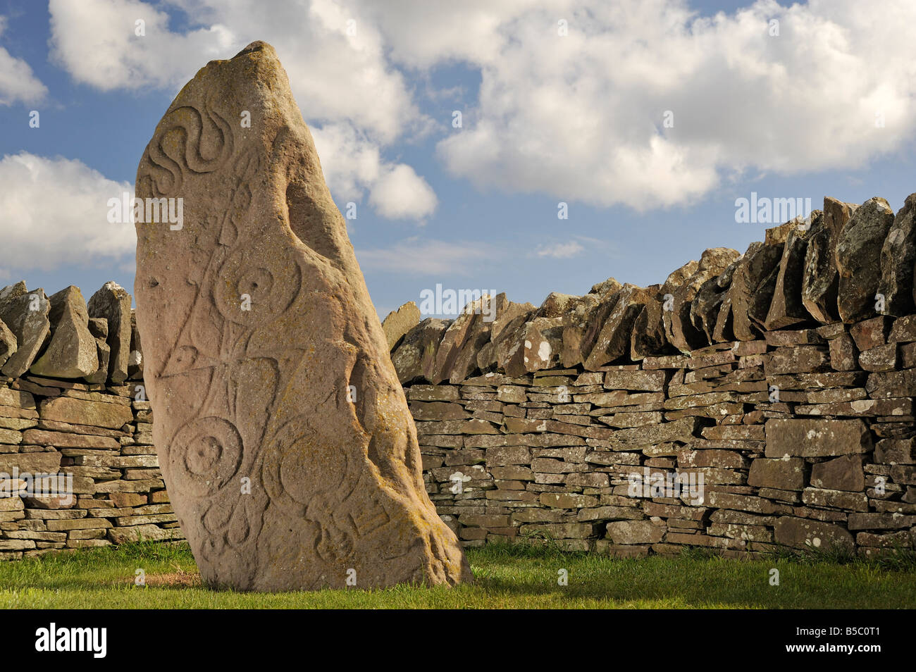Pictish Standing Stones at Aberlemno, Angus, Scotland Stock Photo
