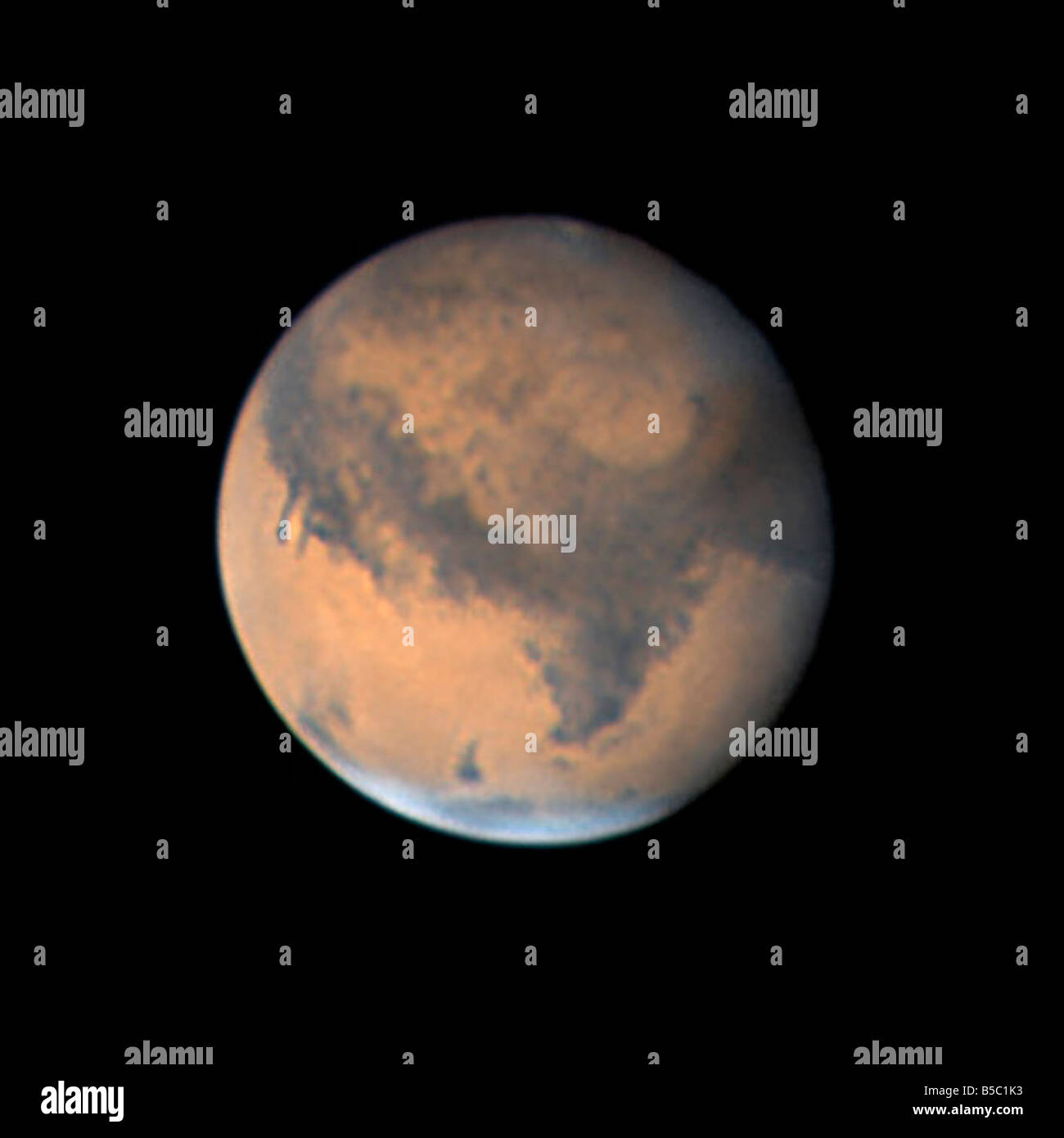 Mars seen through an amateur telescope in 2005 Stock Photo - Alamy