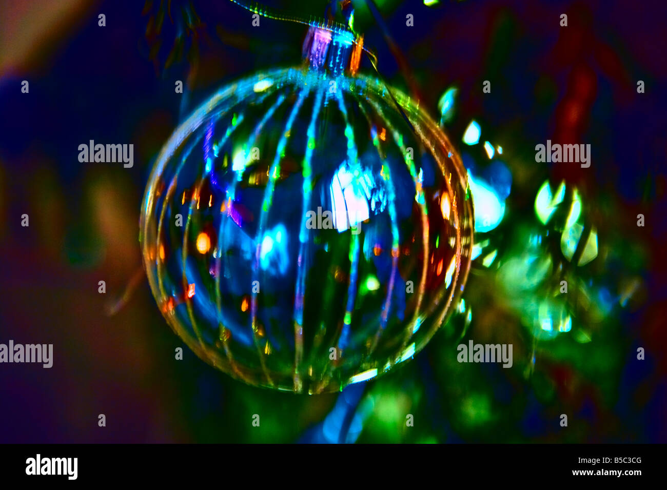 Bright color glass christmas ball Stock Photo