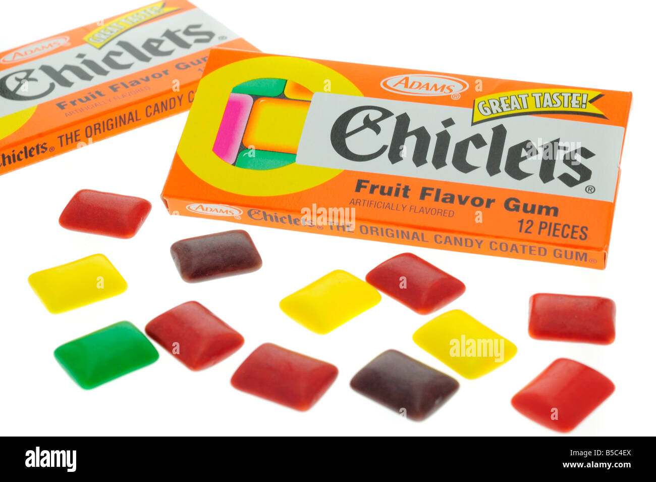 Adams Chiclets Fruit Flavoured Chewing Gum Stock Photo