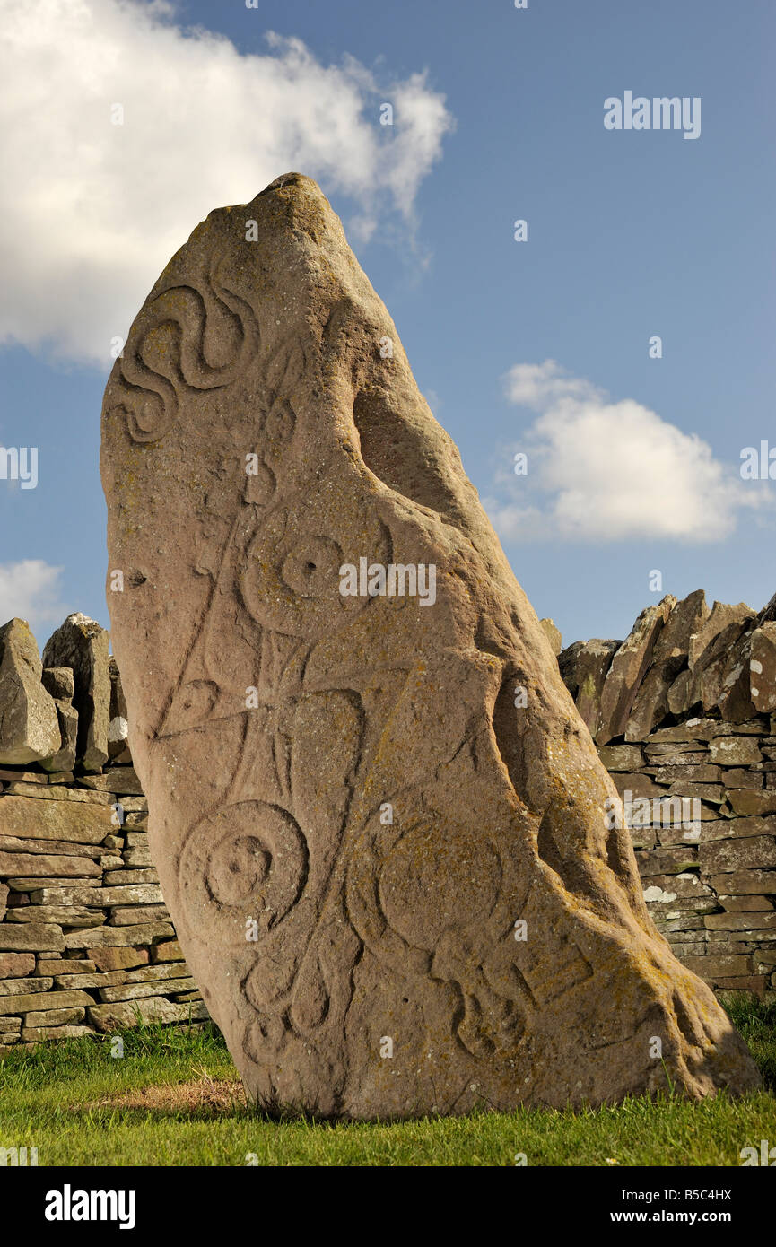 Pictish Standing Stones at Aberlemno, Angus, Scotland Stock Photo