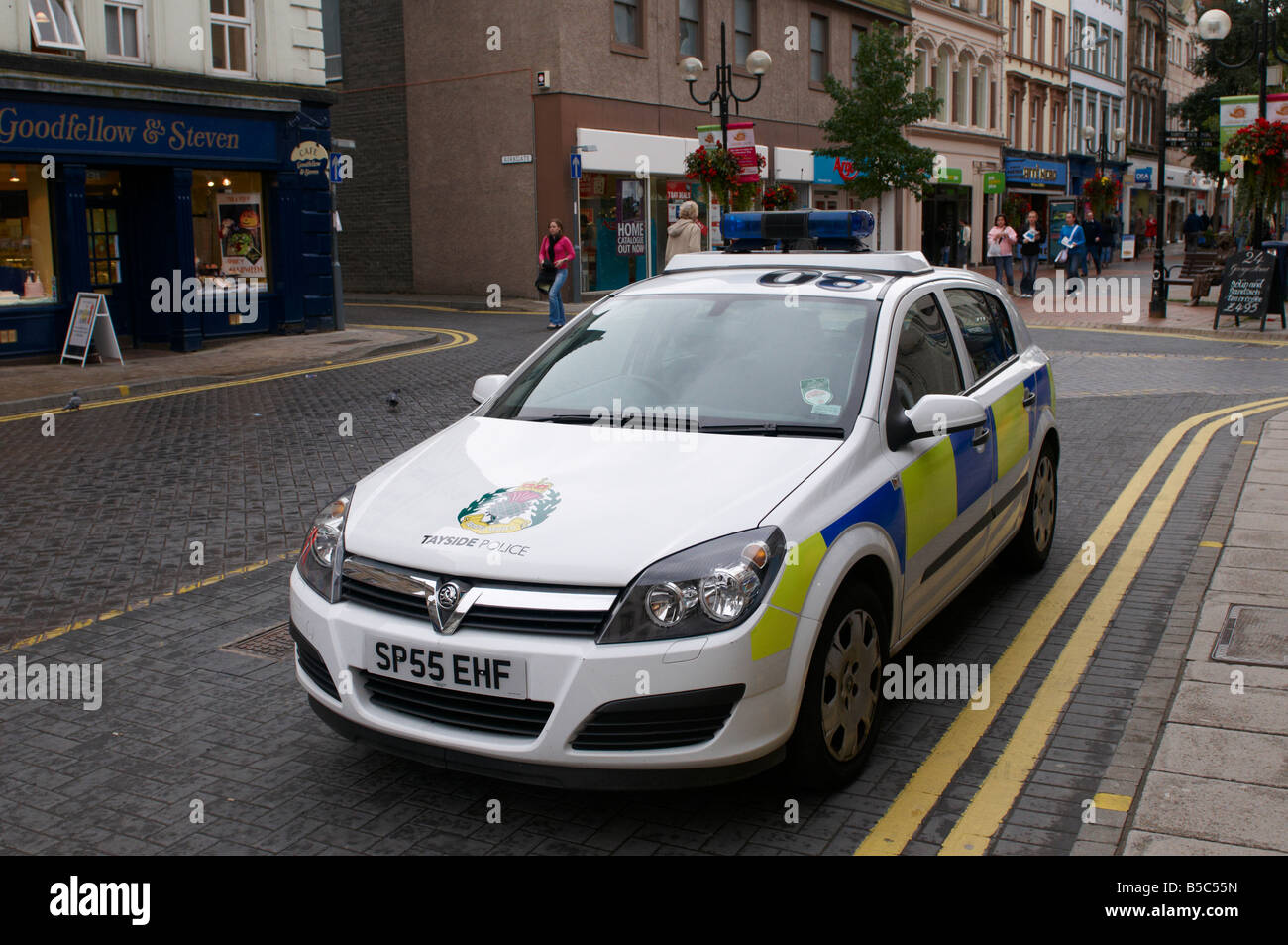 Police car Scotland UK Stock Photo