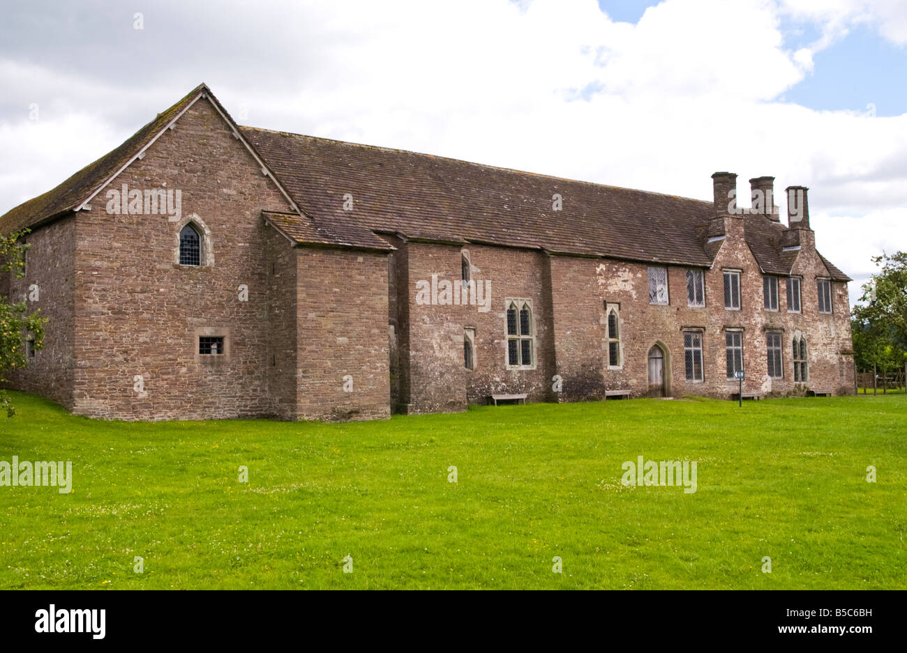 The West Range of Tretower Court near Crickhowell Powys South Wales UK a medieval country house dating from 14th century Stock Photo