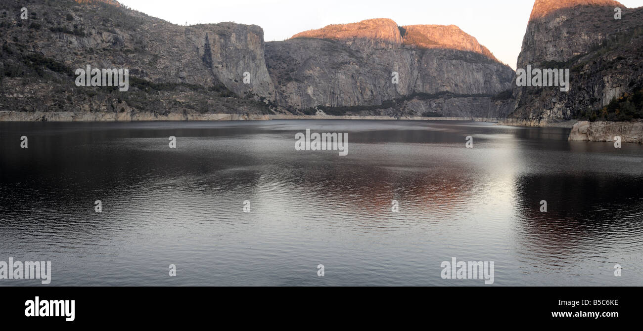The reservoir behind O'shaughnessy dam, Hetch Hetchy valley, Yosemite