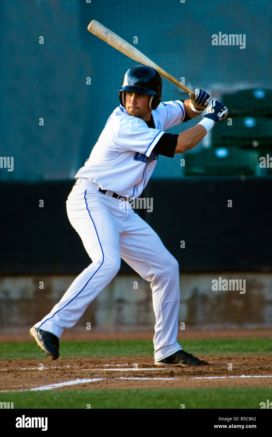 Baseball player at bat Stock Photo Alamy