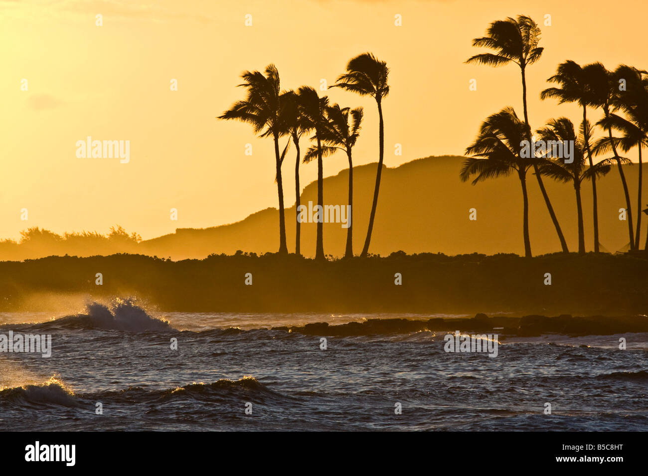 Poipu beach sunset hi-res stock photography and images - Alamy