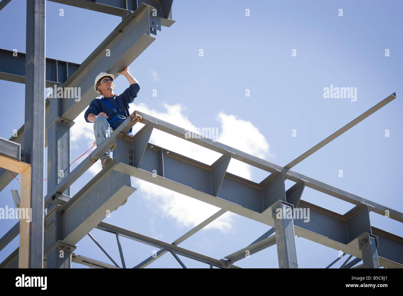 Worker on a job site Stock Photo