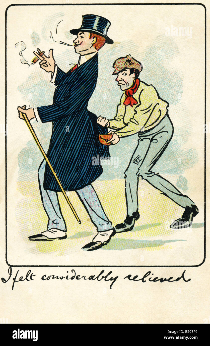1905 1900s Edwardian Comic Art Postcard EDITORIAL USE ONLY Stock Photo