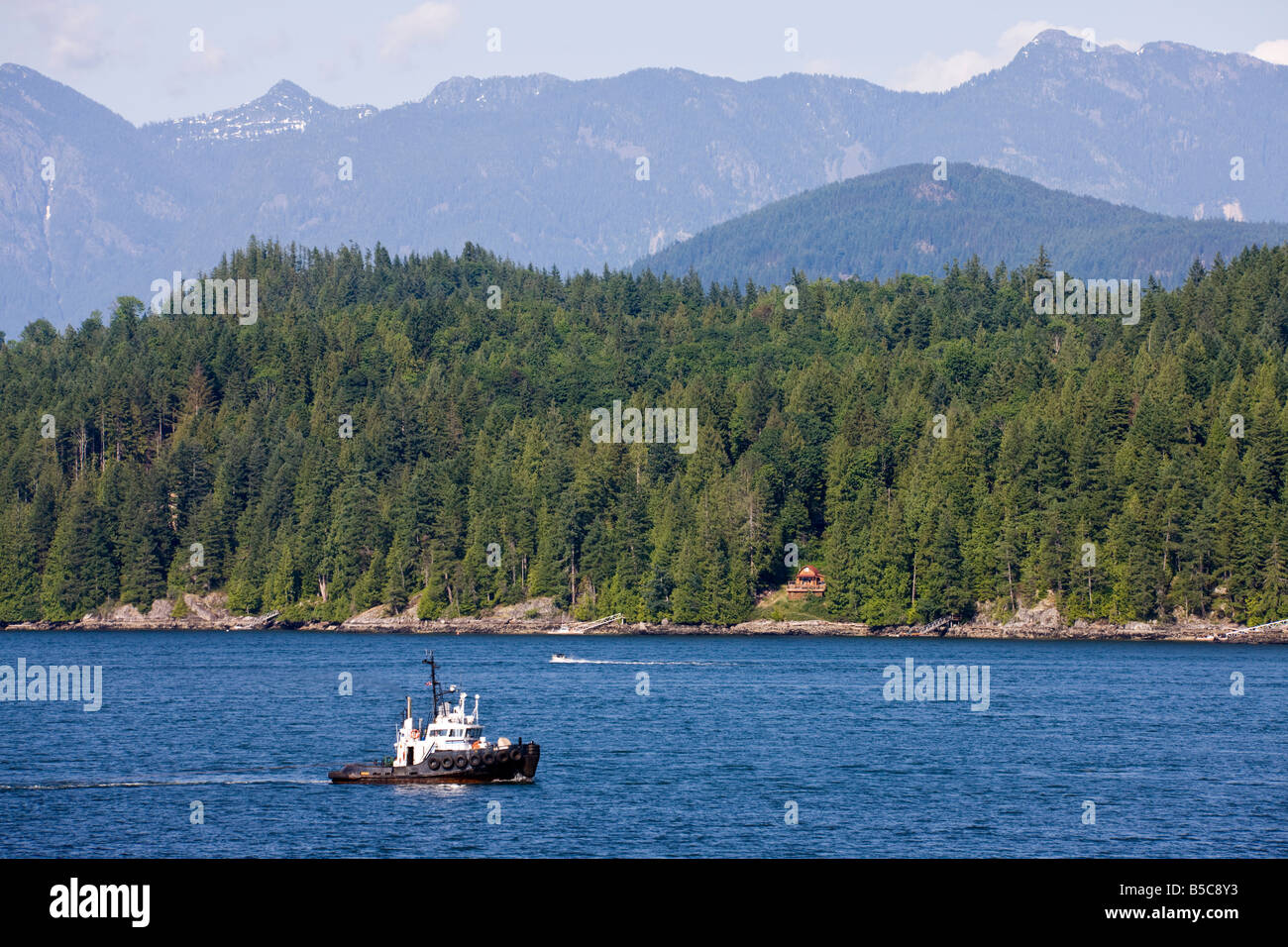 tug boat near Port Mellon, Howe Sound, between Horseshoe Bay and