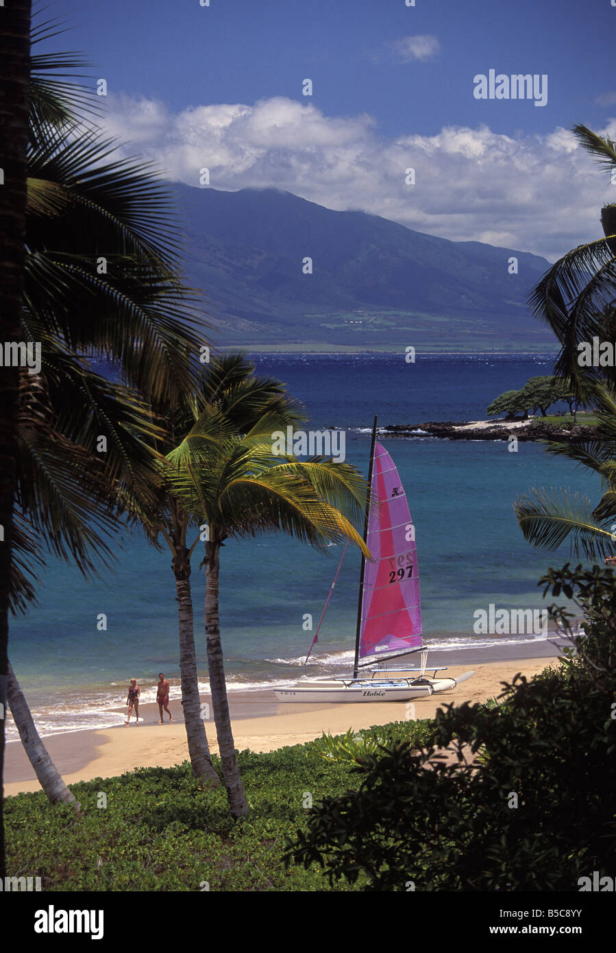 Maui sailboat shoreline hi-res stock photography and images - Alamy
