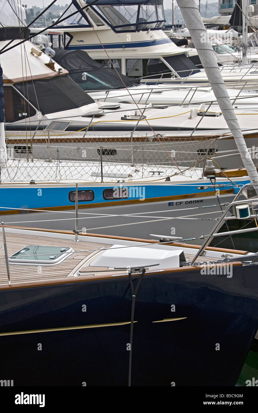Marina del Rey CA main channel Sailboat motorboat yacht Fisherman's