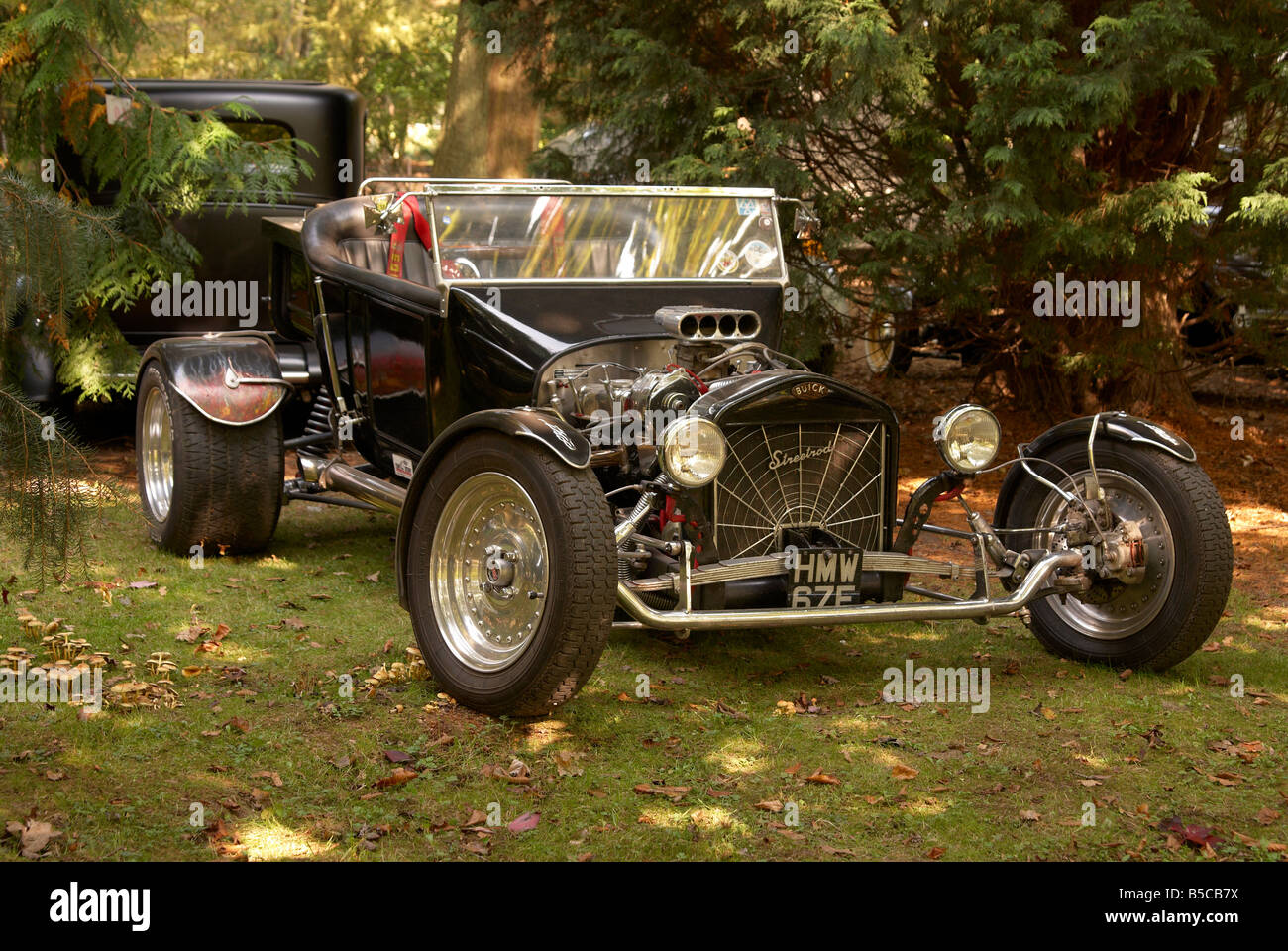 Custom cars and hot rods on display, Tilford, Surrey, England Stock Photo