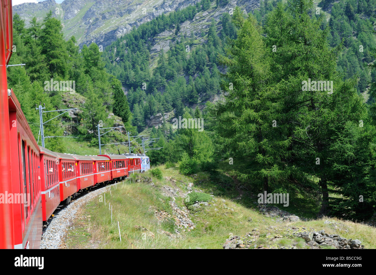 The Bernina Express from Switzerland to Italy Stock Photo Alamy
