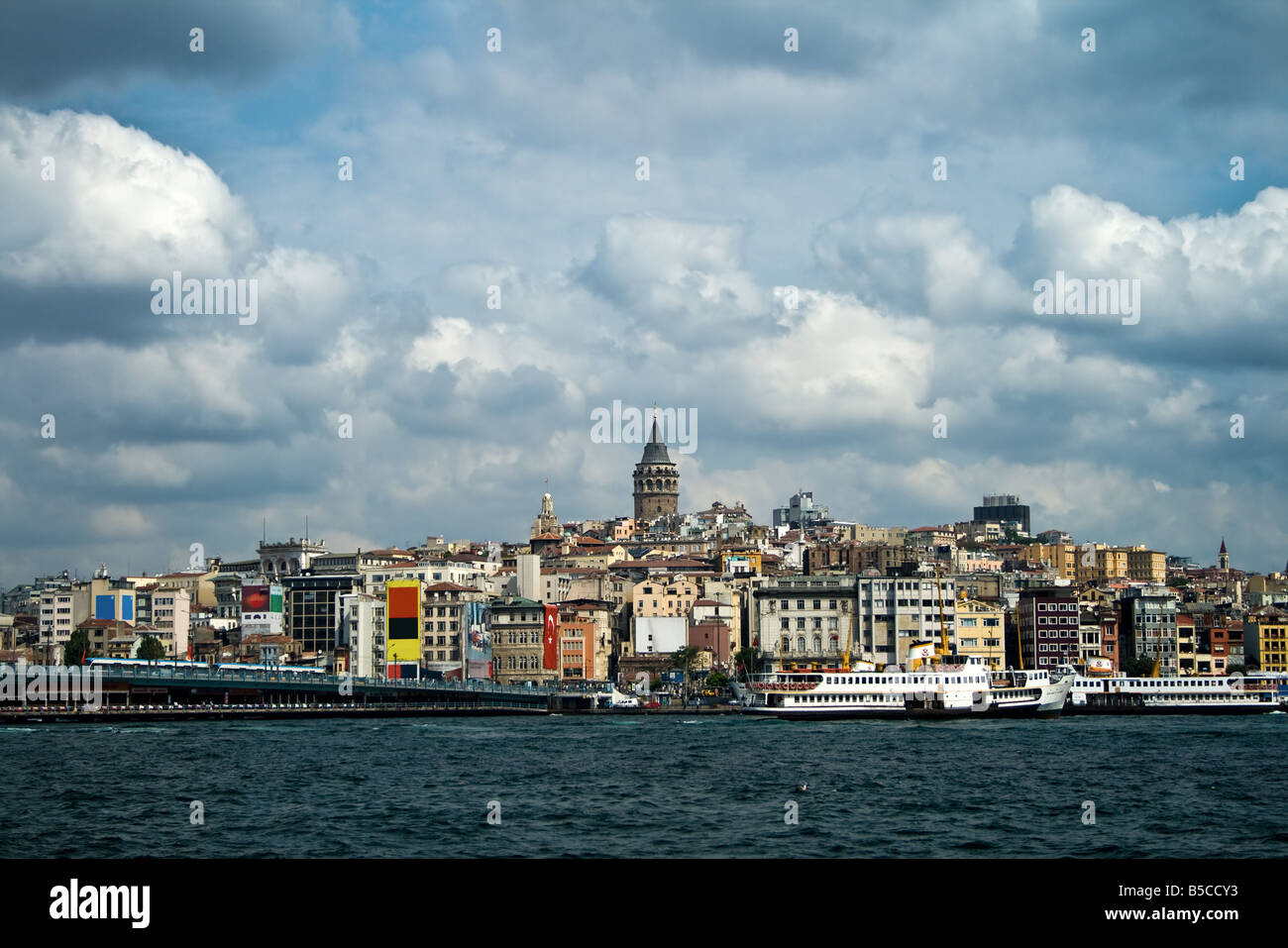 Boshphorus strait and asian side of Istanbul Stock Photo