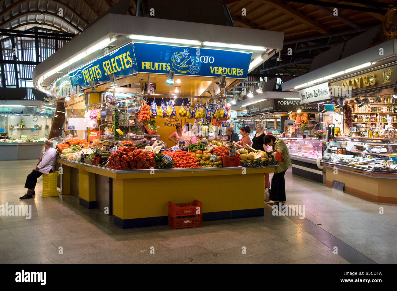 Food market, Barcelona Stock Photo Alamy