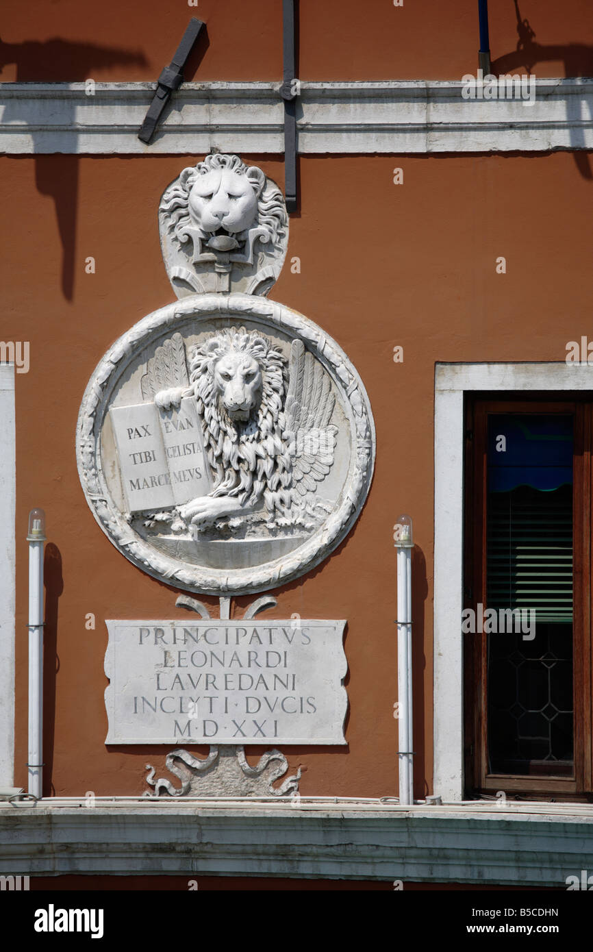 The Lion, symbol of the city, Venice, Italy Stock Photo