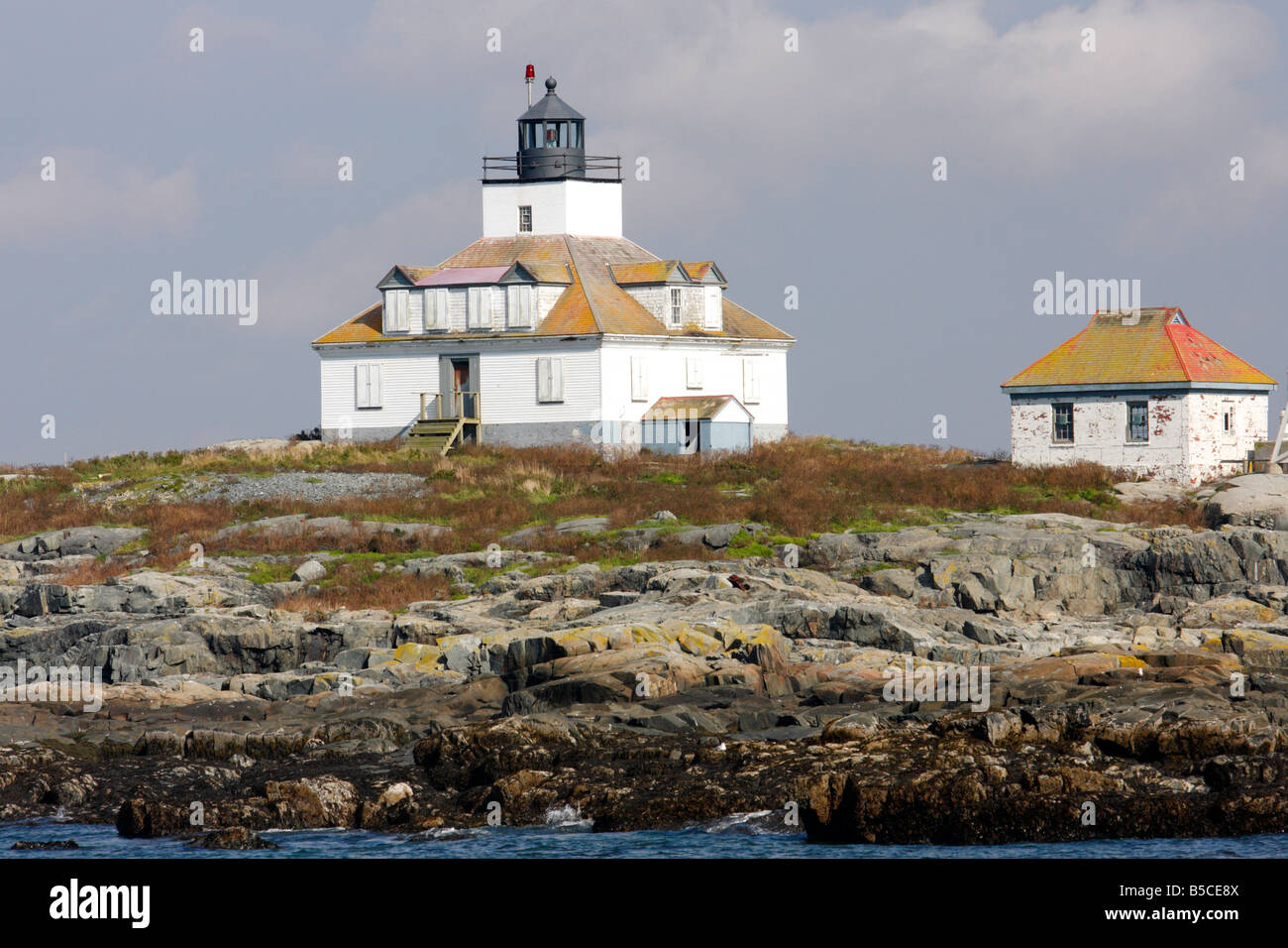 Egg Rock Lighthouse, Bar Harbor, Maine, USA Stock Photo