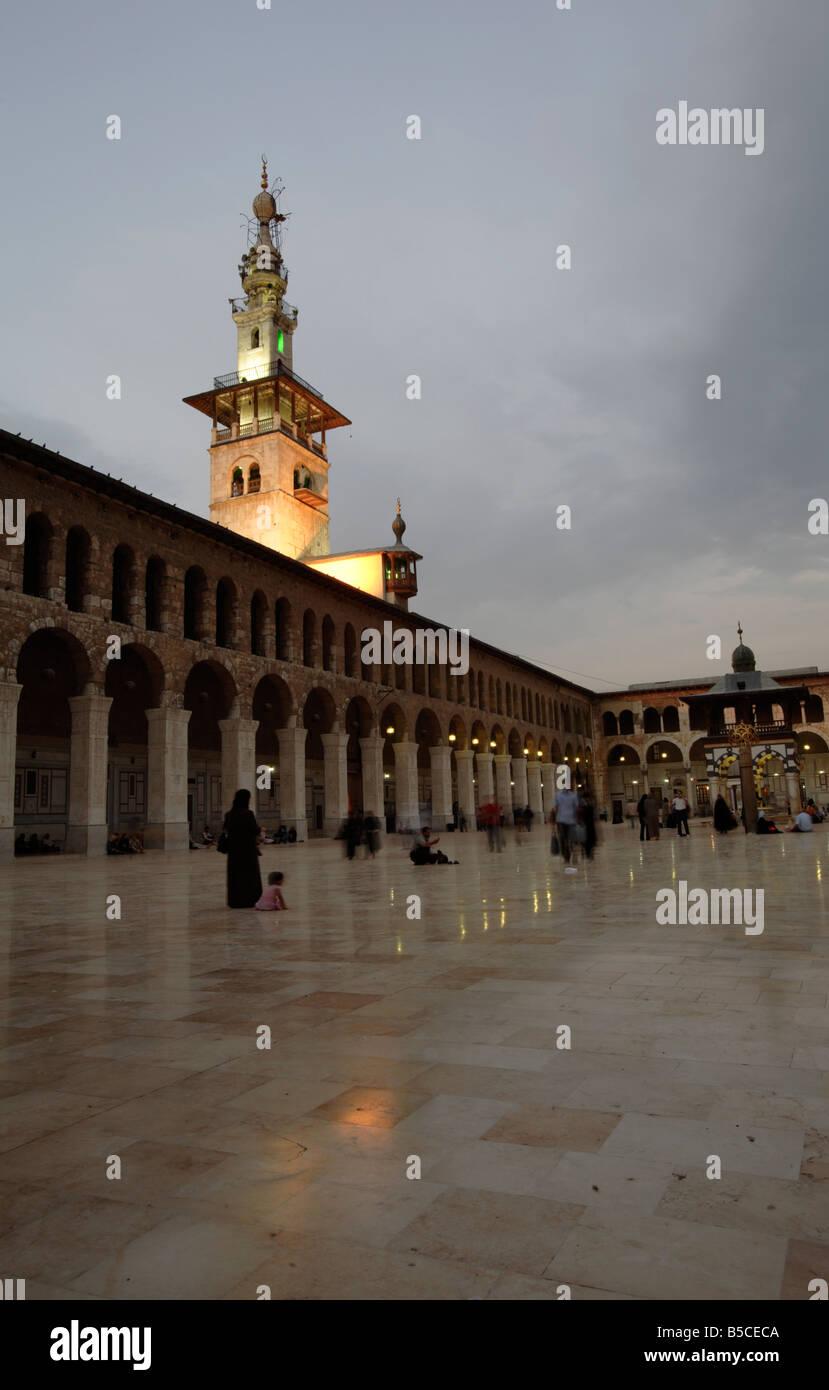 The minaret of Jesus at Umayyad Mosque, Damascus, Syria Stock Photo