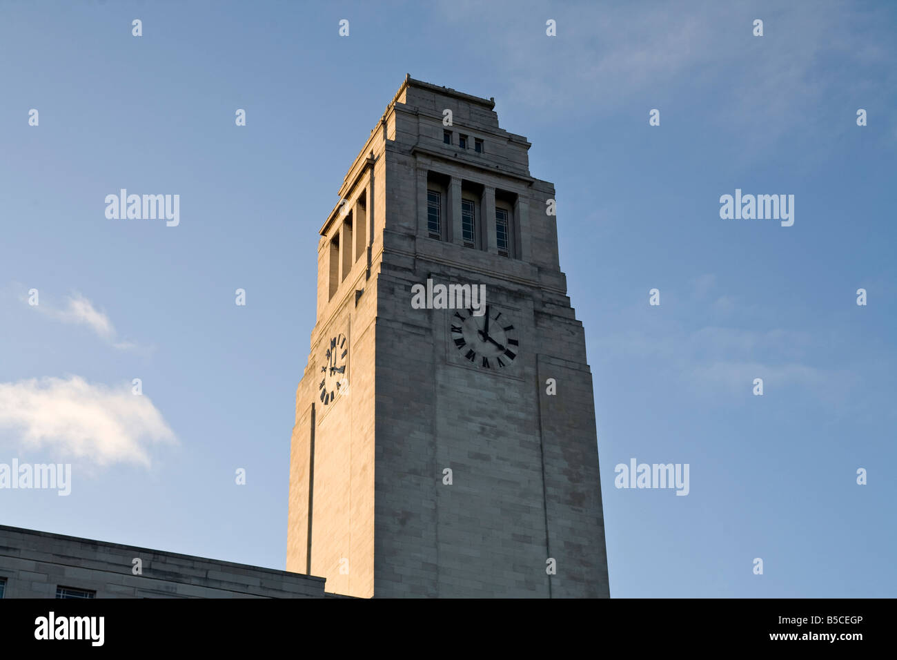 The Clock Tower at the Parkinson building, Leeds University Stock Photo Alamy