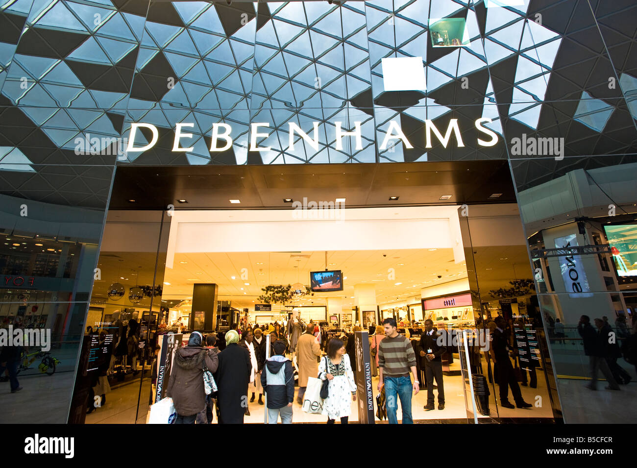 DEBENHAMS department store Westfield Shopping Centre White City