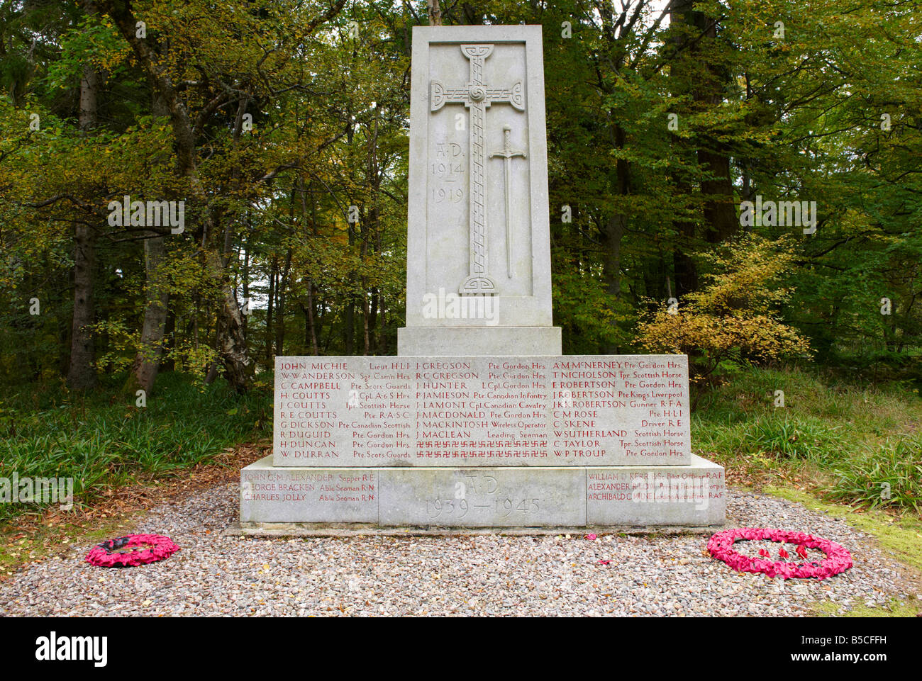 Balmoral War Memorial Scotland UK Stock Photo