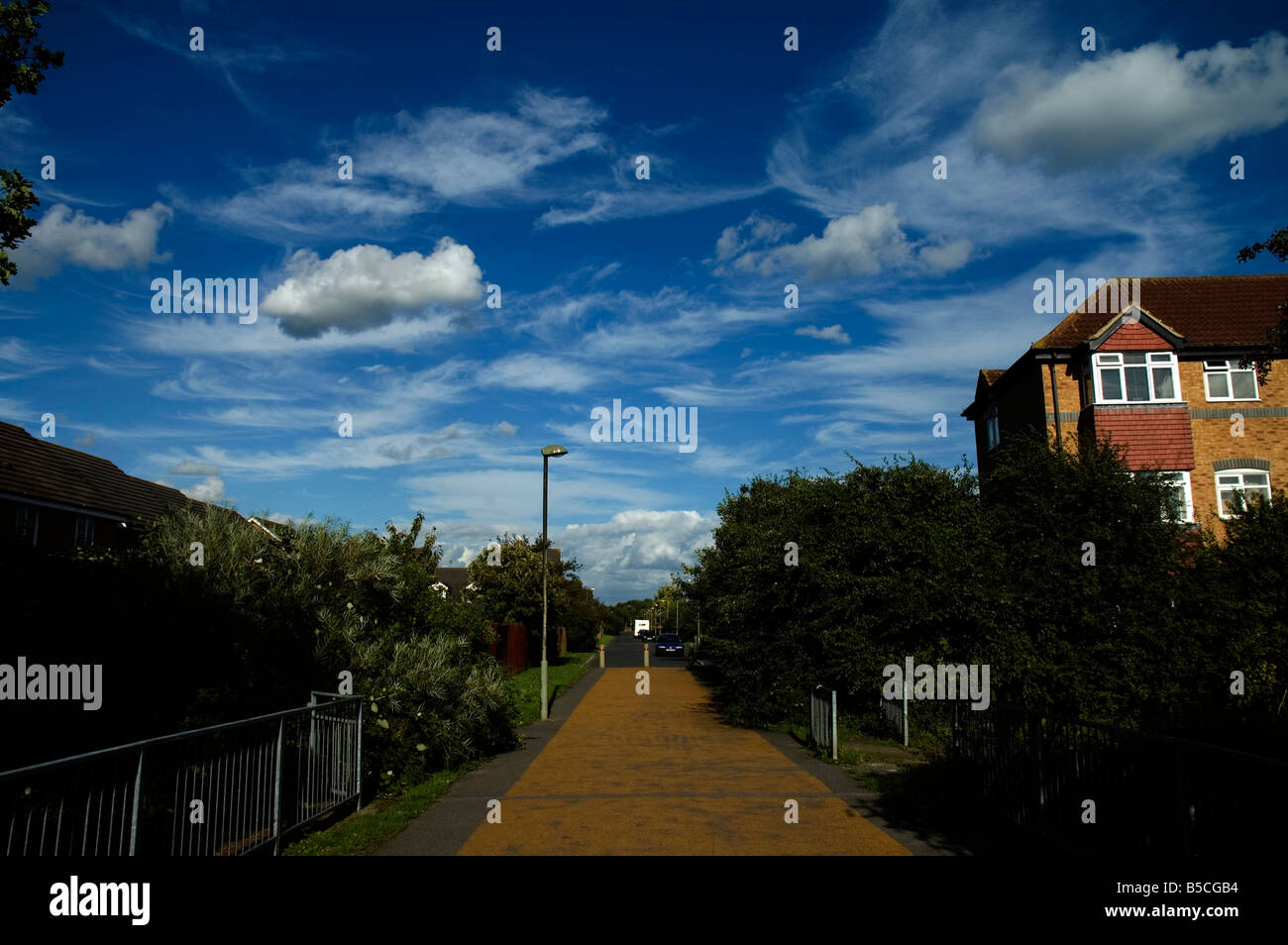 Blue sky with clouds Stock Photo - Alamy