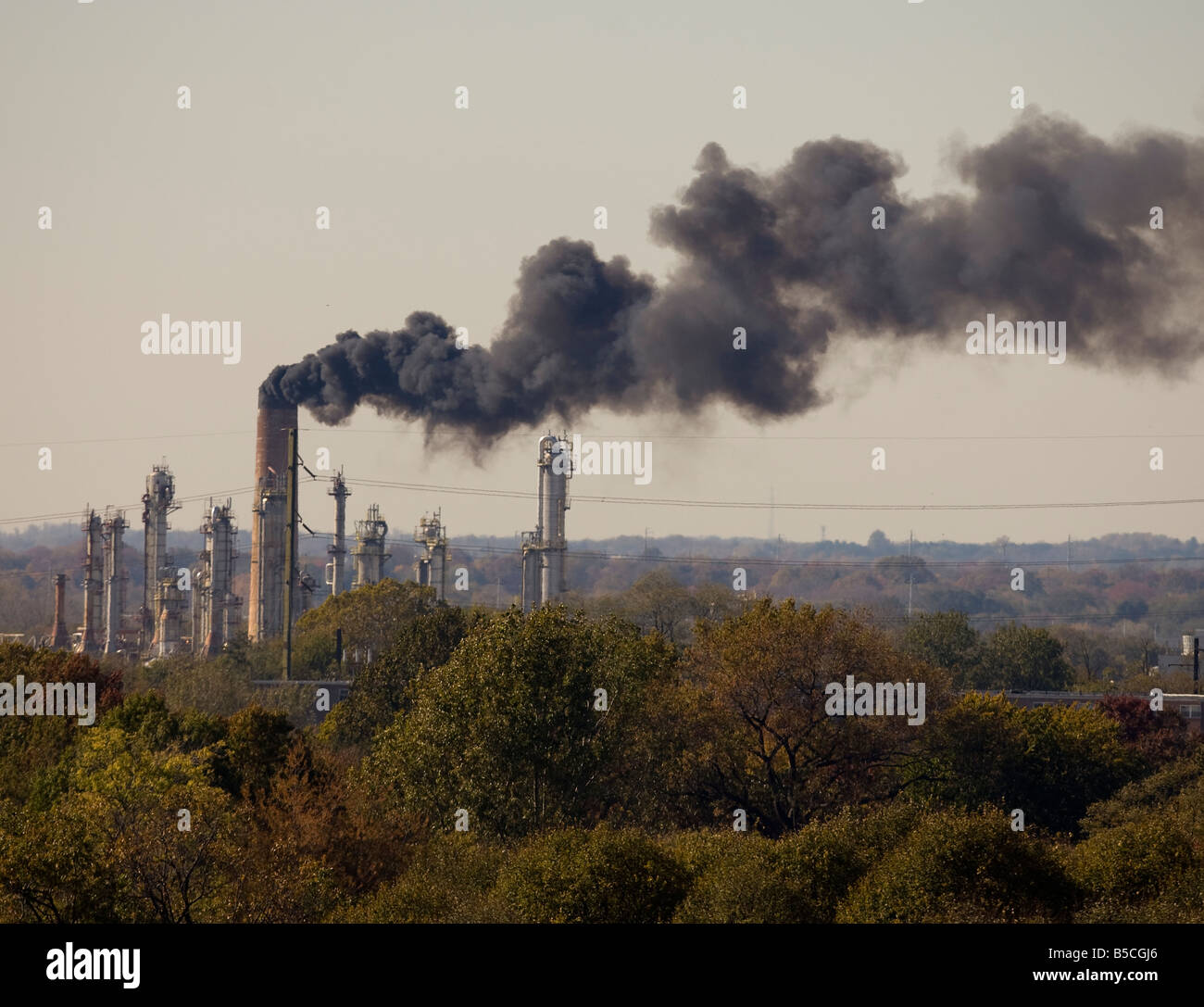 Smoke coming out of a chimney Stock Photo Alamy
