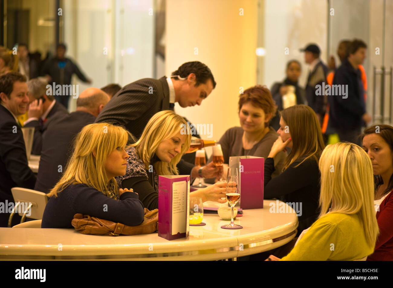Searcy's Champagne Bar in Westfield Shopping Centre White City Development W12 London United Kingdom Stock Photo
