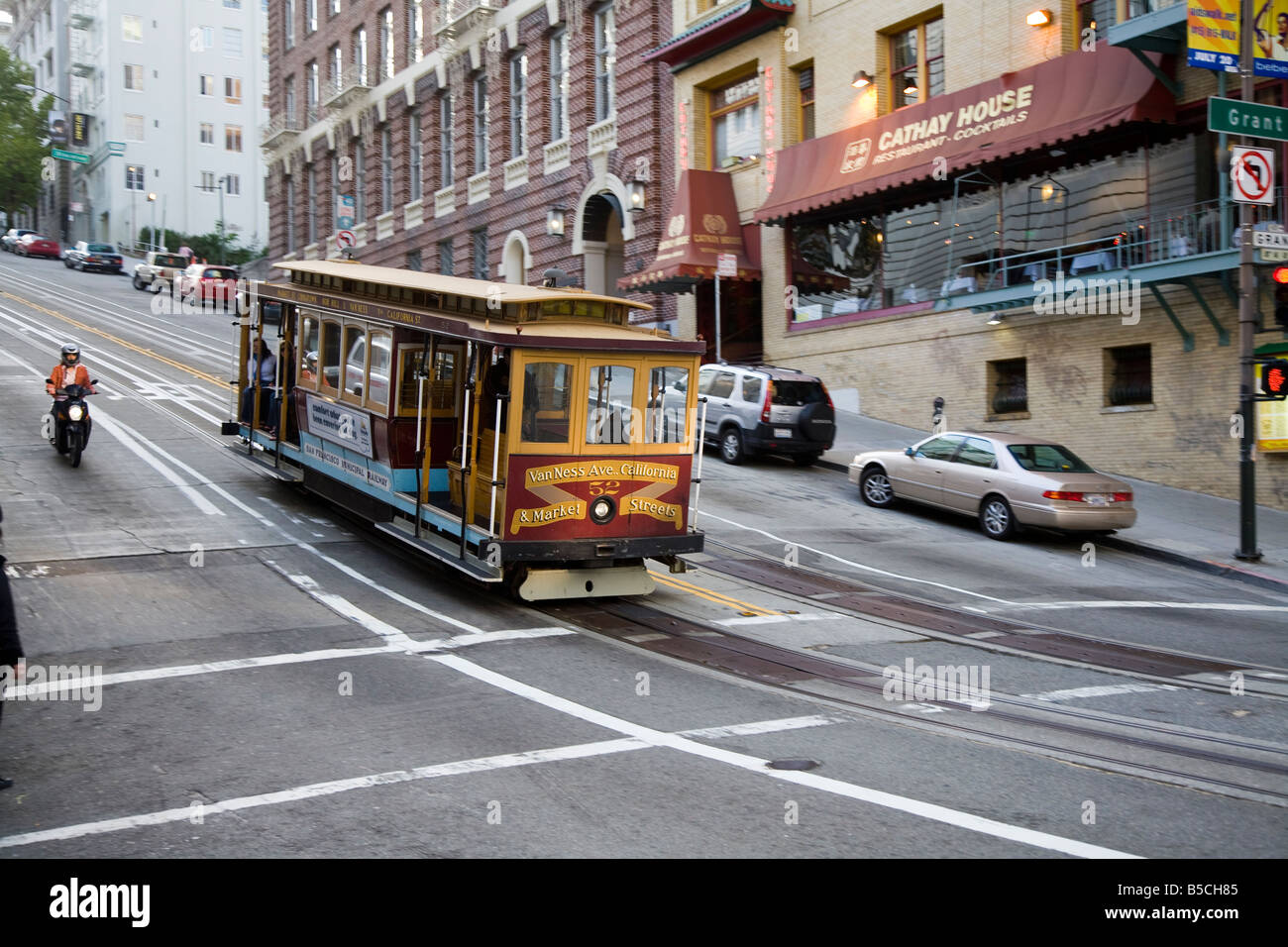 San Francisco California cable car Stock Photo