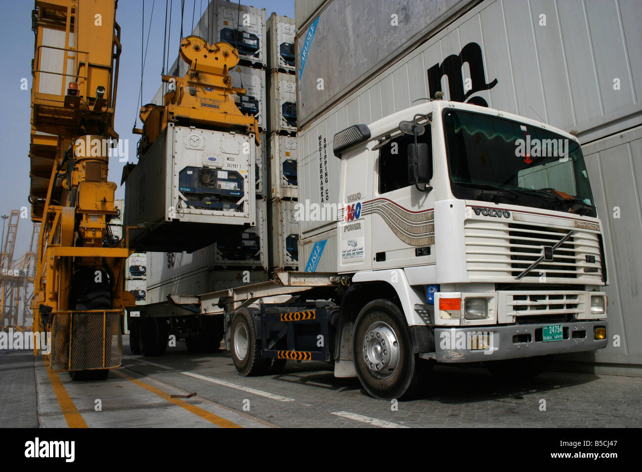 Dp World Dubai Ports World Container Port Uae Teus Stock Photo Alamy