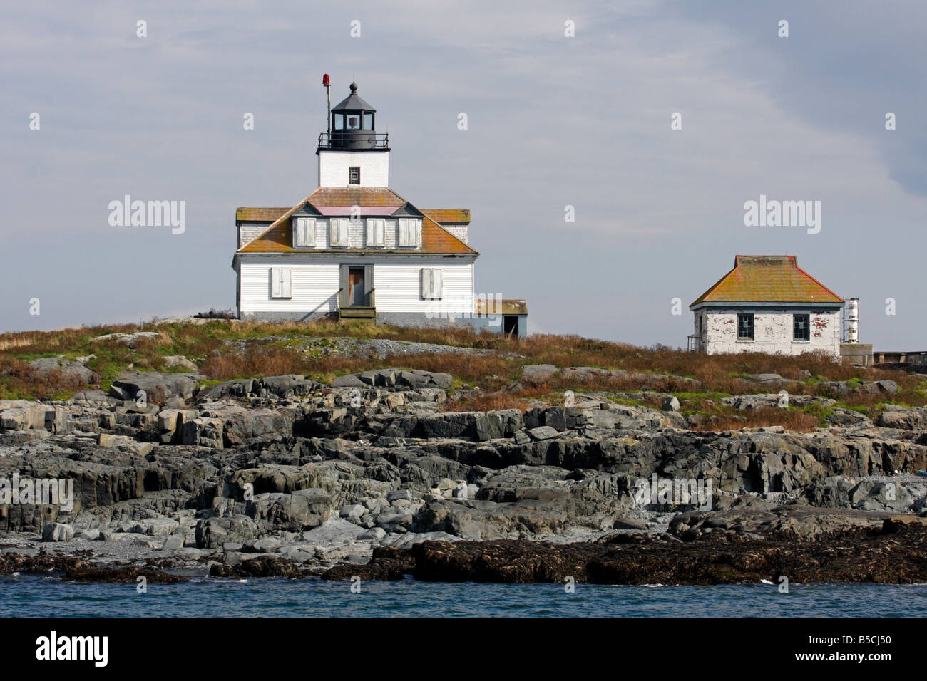 Egg Rock Lighthouse, Bar Harbor, Maine, USA Stock Photo