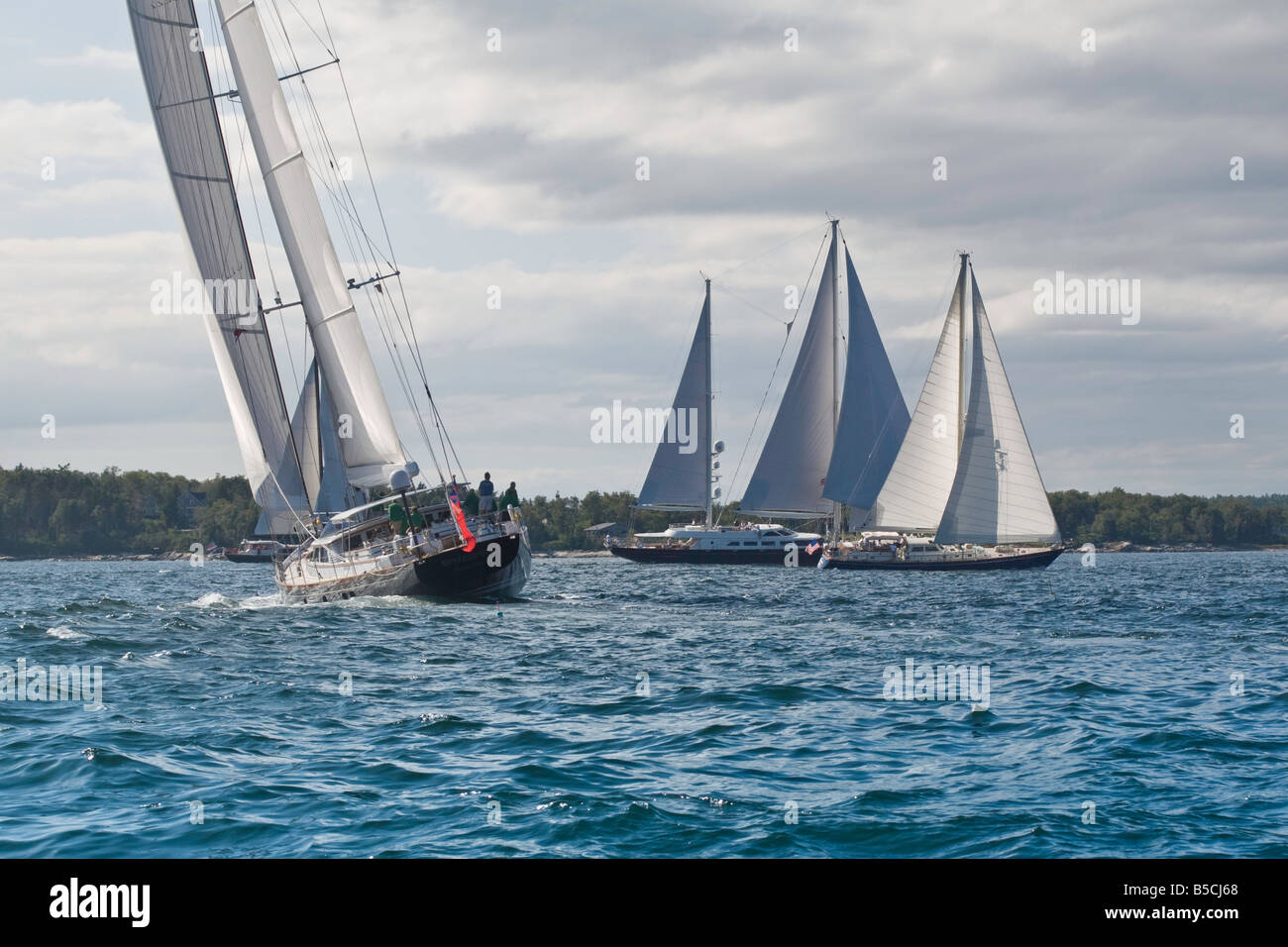 Sailing Yacht Whisper Competes in The Shipyard Cup Race Stock Photo Alamy