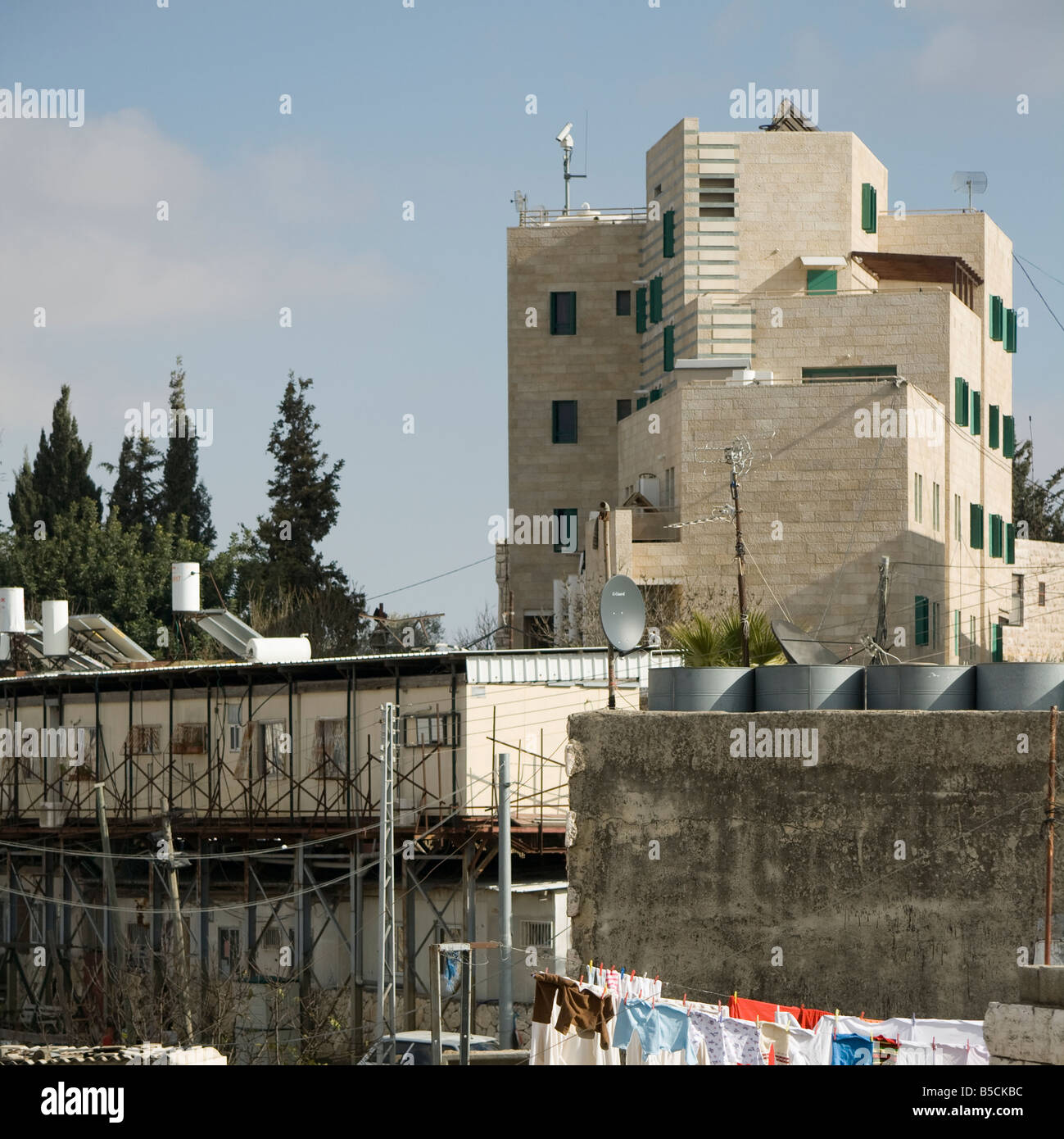 Jewish settlement Tel Rumeida , Hebron,  Palestine Stock Photo