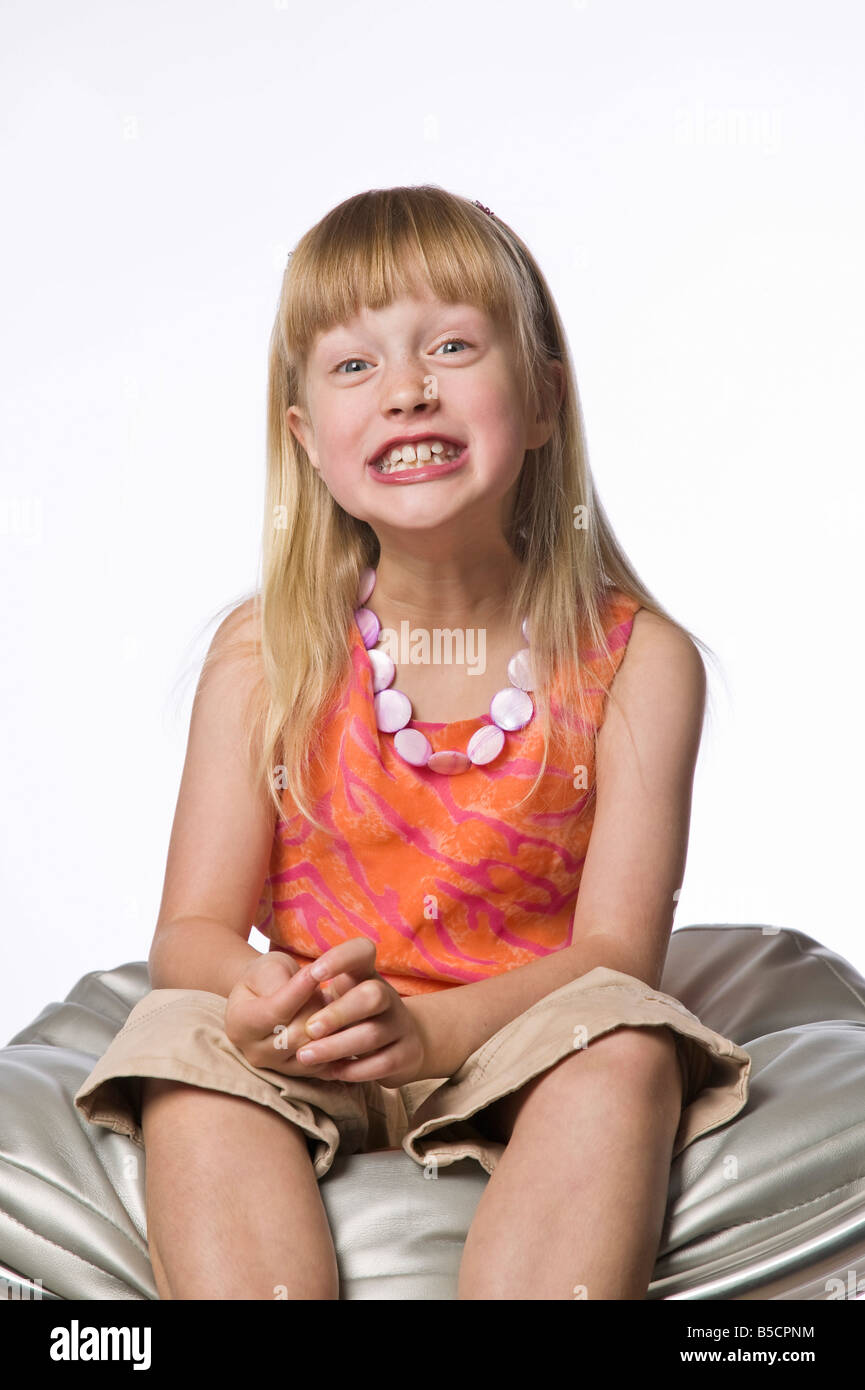 Portrait of a young girl isolated on white Stock Photo - Alamy