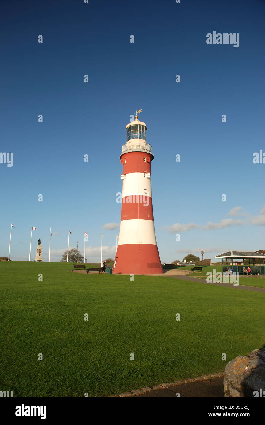 Smeatons Tower Plymouth Hoe Stock Photo - Alamy