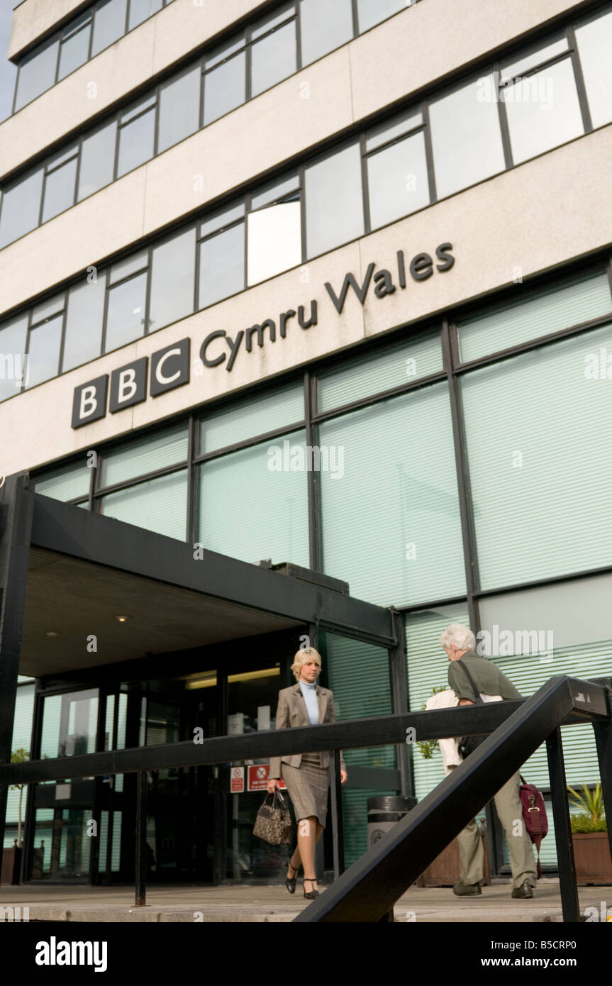 BBC Cymru Wales radio and television broadcasting centre Cardiff Wales UK Stock Photo