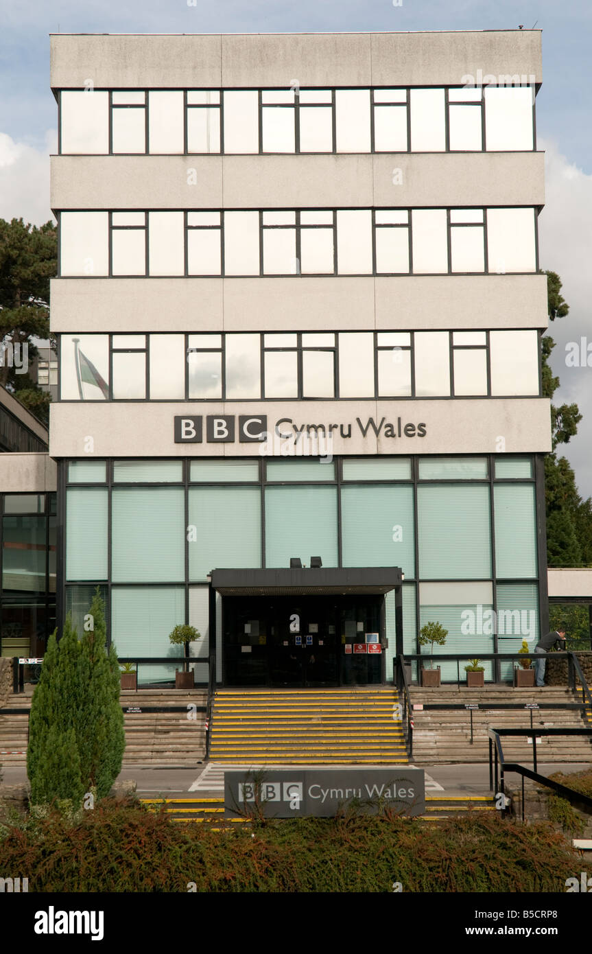 BBC Cymru Wales radio and television broadcasting centre Cardiff Wales UK Stock Photo