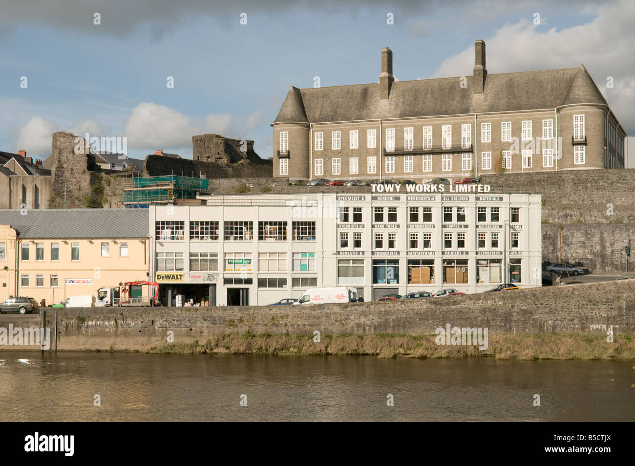 Carmarthenshire county council headquarters and Towy Works hardware