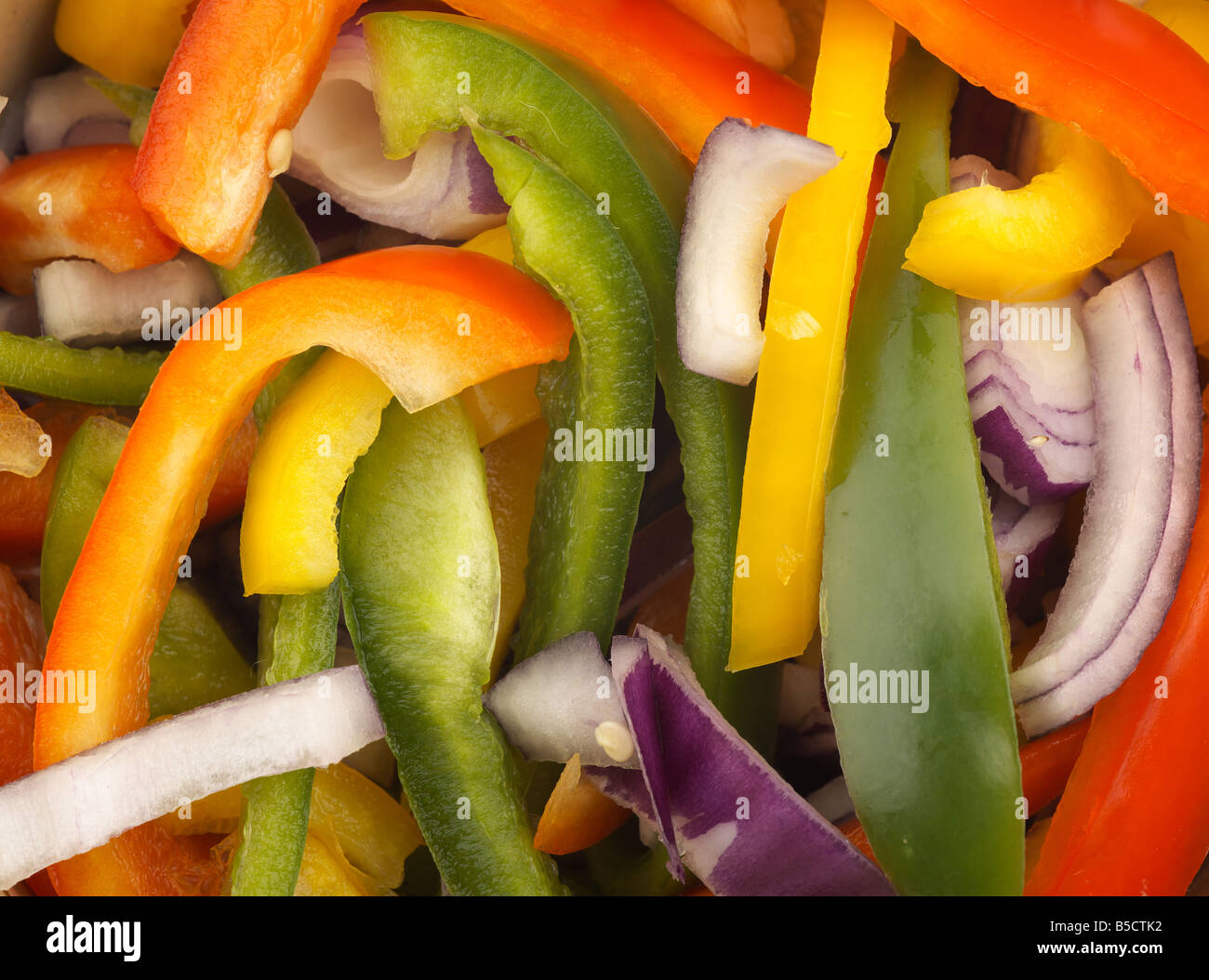 Mixed pepper and onion salad Stock Photo Alamy