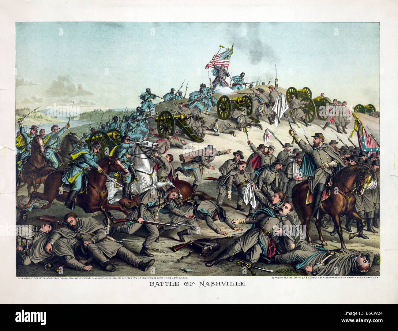 Civil War - Battle of Nashville Stock Photo