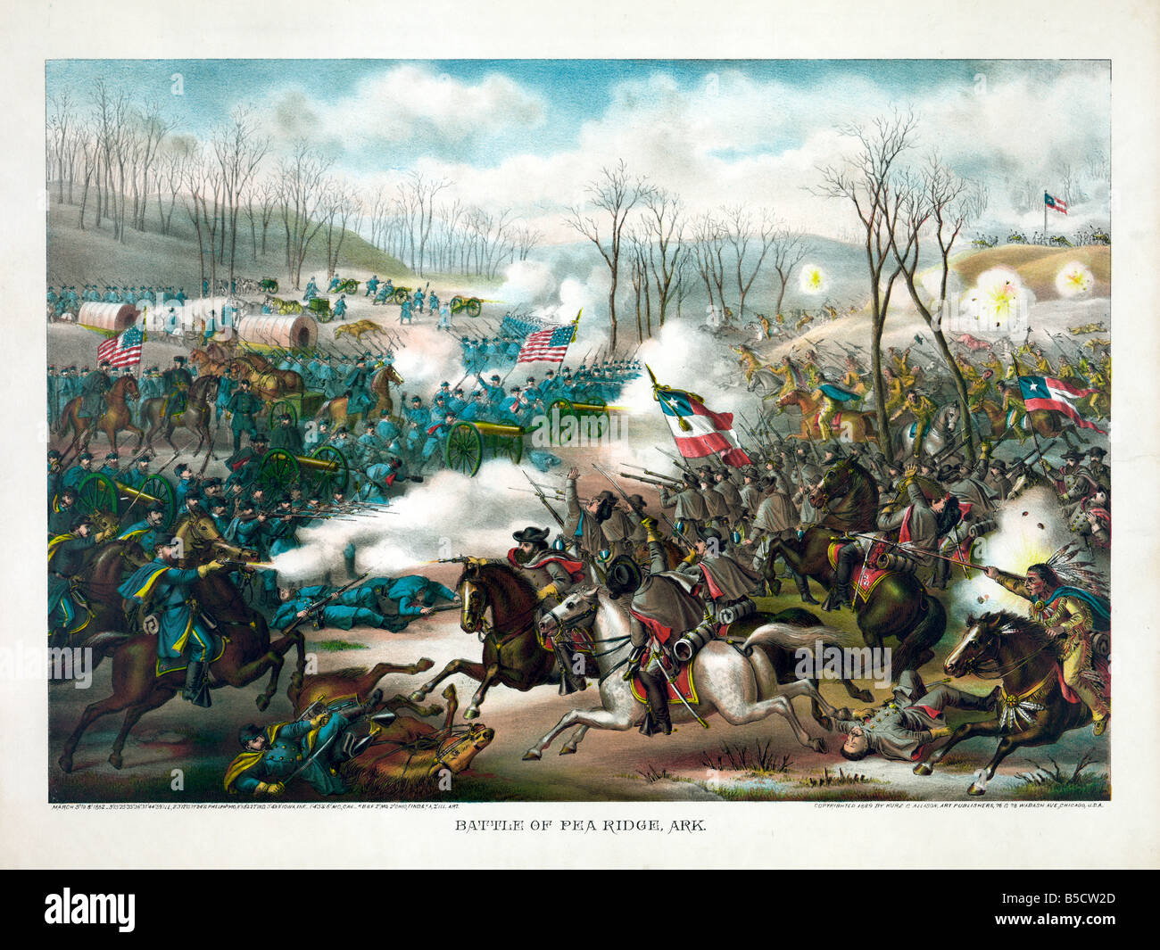 Battle of Pea Ridge Arkansas March 8 1862 Stock Photo