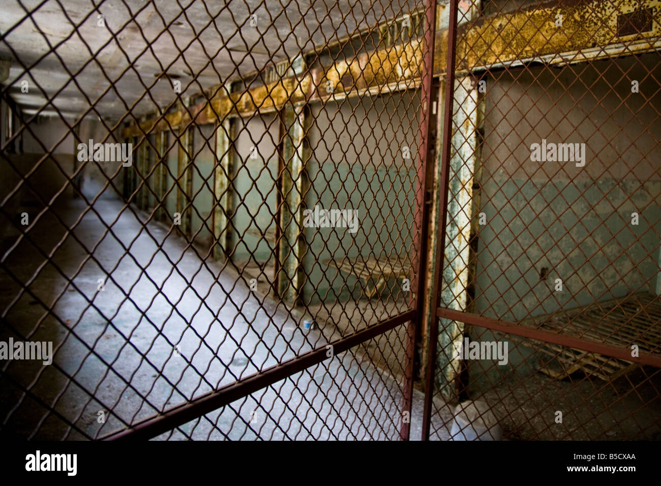 Death row in Eastern State Penitentiary Stock Photo