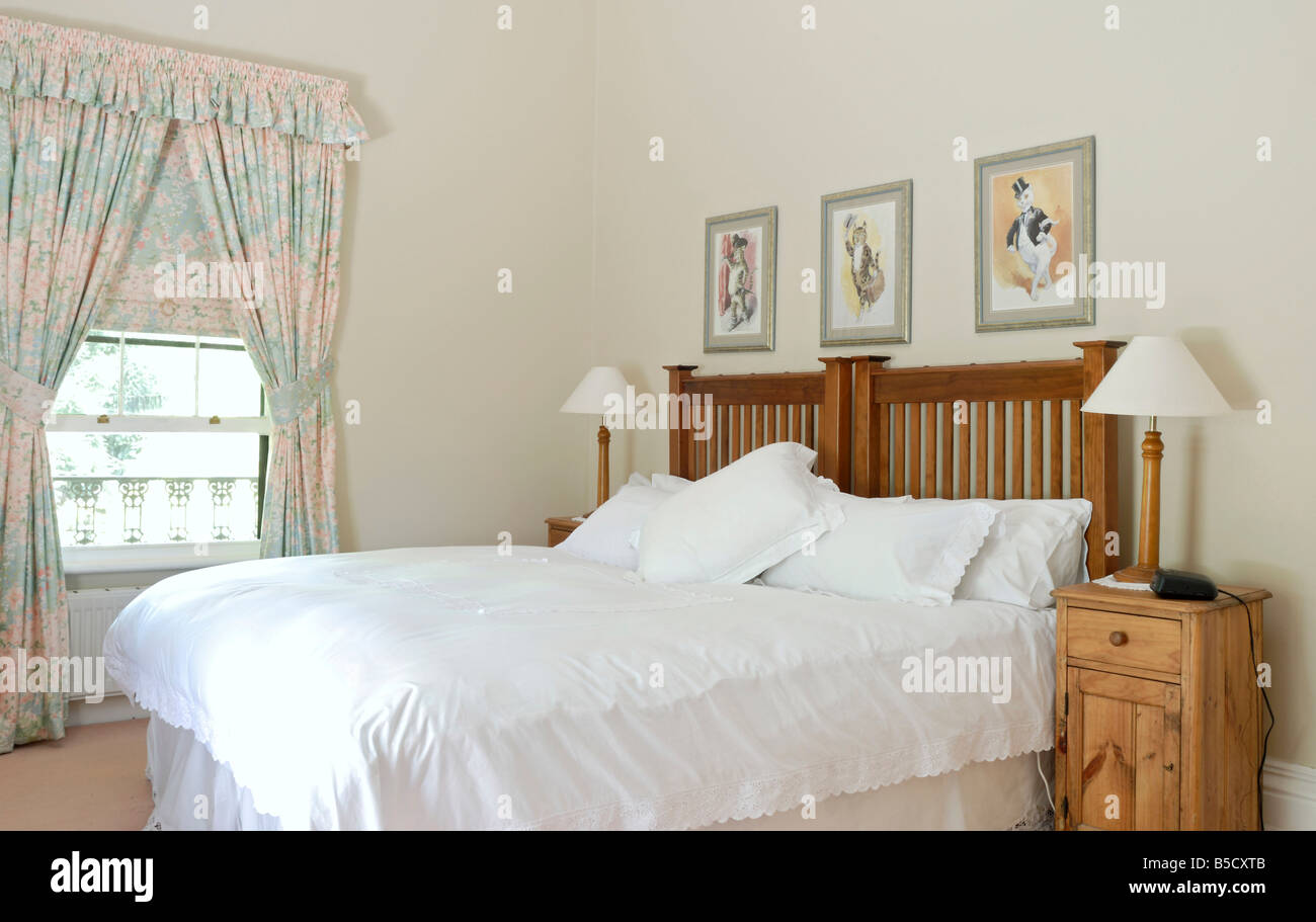 Interior of a bedroom in a country house Stock Photo