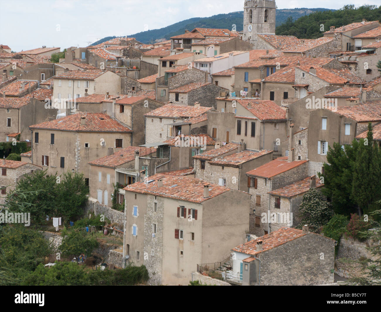The Provencal village of Mons En Provence, Canton de Fayence, Var Stock