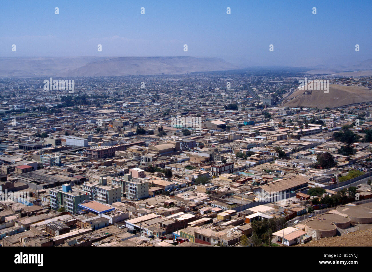Arica Chile View Of City From Above Stock Photo