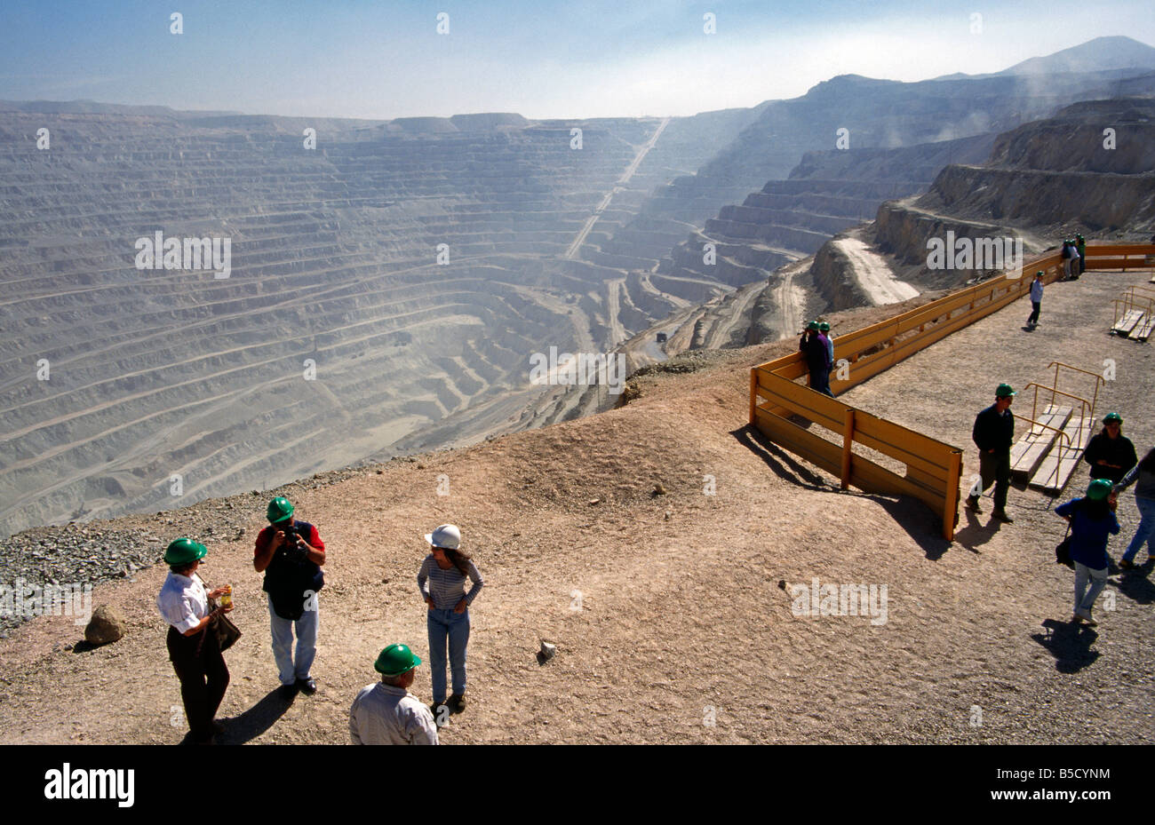 Chuquicamata Chile Copper Mine Visitors To Mine Stock Photo
