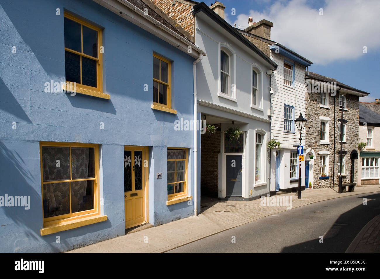 Buckfastleigh Fore Street typical houses Devon Great Britain United